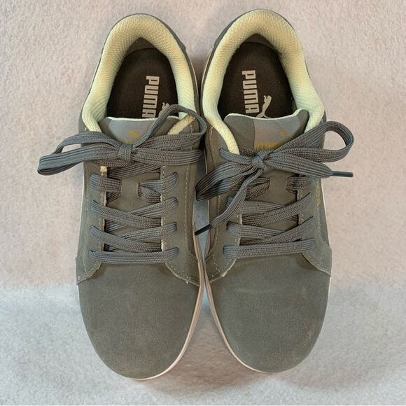Puma Iconic Suede Mens Composite Toe Sneakers Sz‎ 8  Gray Work Shoe - Picture 2 of 9